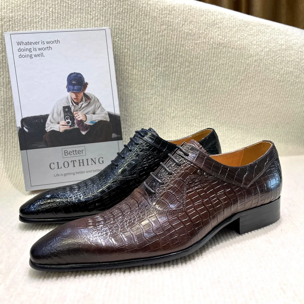 Men'S Formal Wear In Wedding - Sepatu Oxford Ujung Lancip Pria Mewah