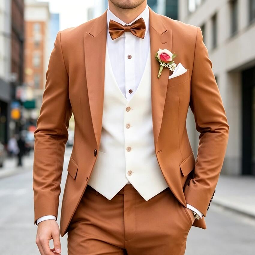 Men'S Formal Wear Waistcoat - Setelan Jas Pria 3 Potong Klasik