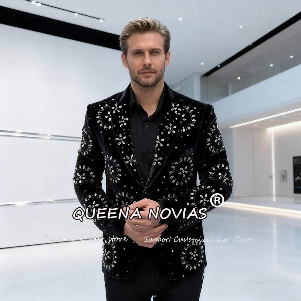 Men Formal Wear For Dinner - Jas Pria Mewah Berhias Batu Berlian