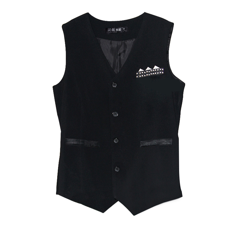Men'S Formal Wear Waistcoat - Rompi Pria Hitam Latin Terpisah untuk