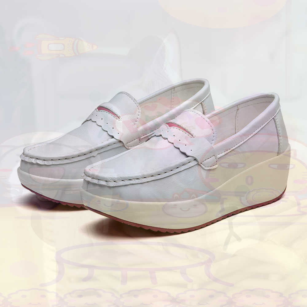 Men'S Gents Formal Wear - Plataform Sepatu Kets Merah Muda Musim