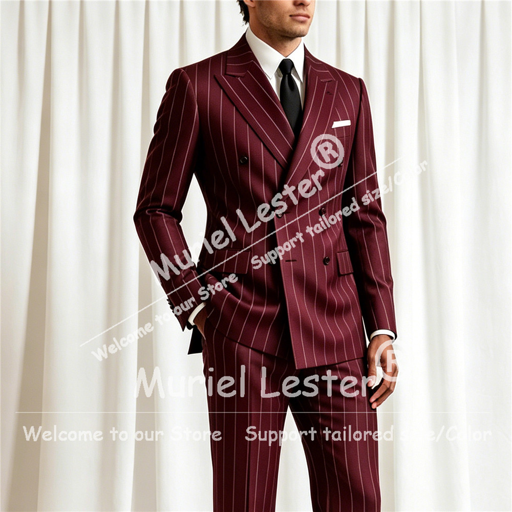 Men Formal Wear Pants - Setelan Jas Pria Bergaris Elegan 2