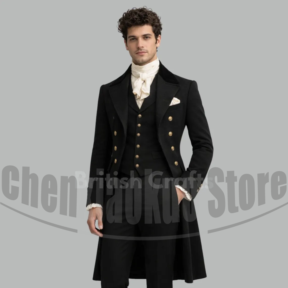 Victorian Men'S Formal Wear - Jas Pria Hitam Model Victorian 3