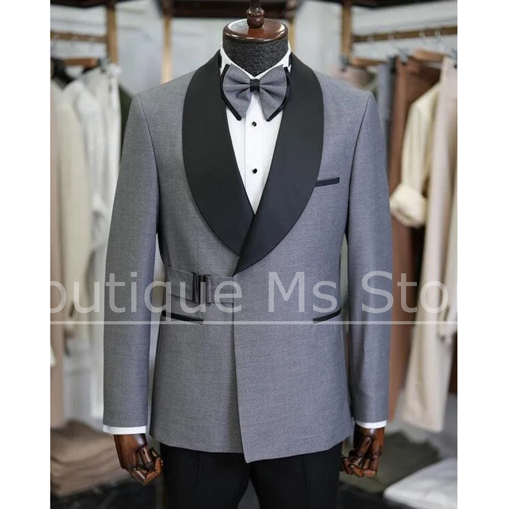 Men Formal Wear For Dinner - Setelan Pria Modis Kerah Selendang Slim