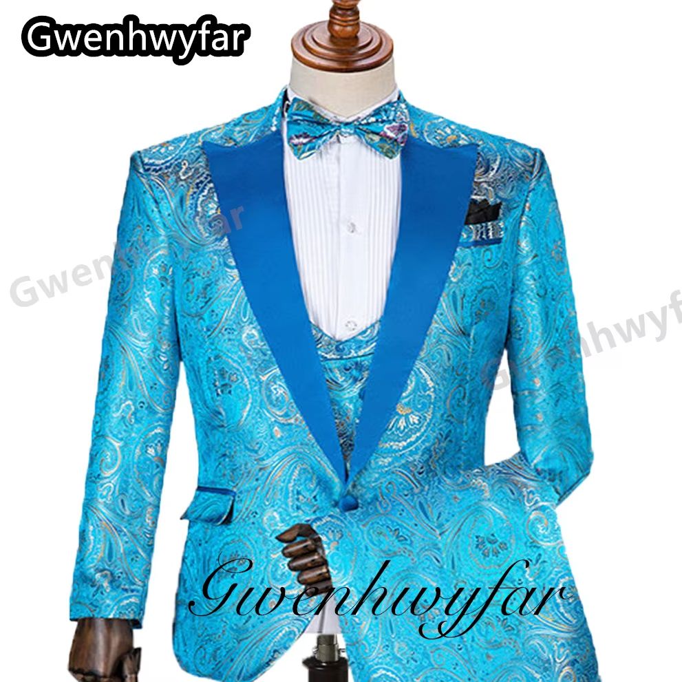 Men'S Formal Wear In Wedding - Setelan Pria Pola Gwenhwyfar Setelan Pria