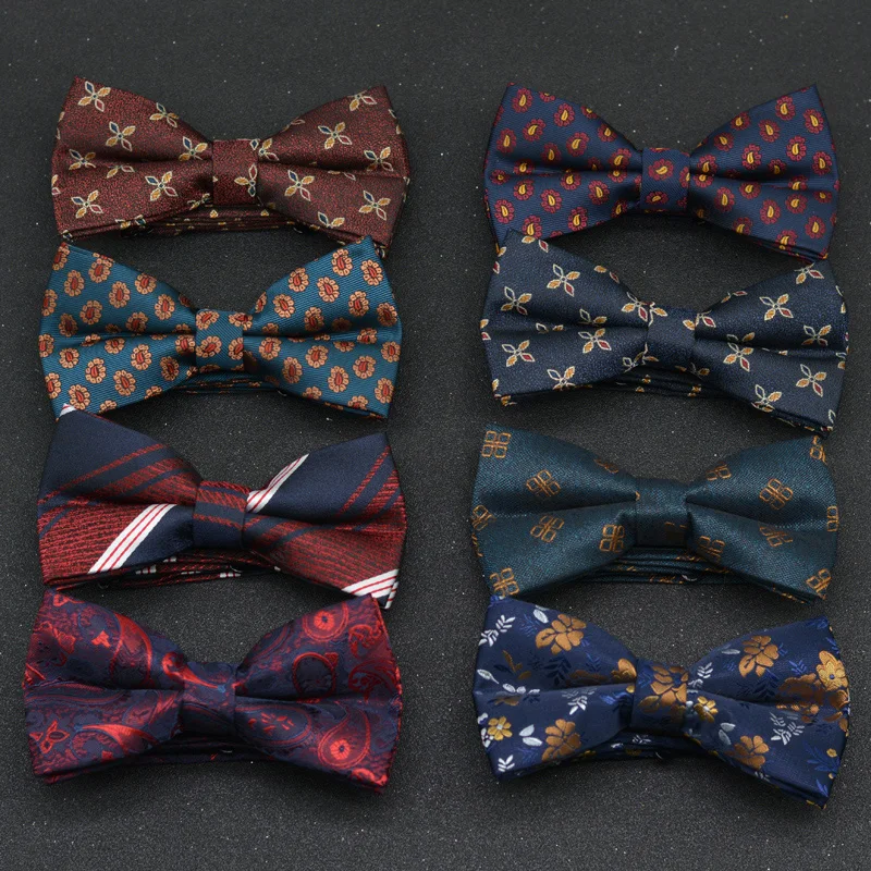 Men Formal Wear With Tie - Dasi kupu-kupu pria untuk pernikahan, ganda,