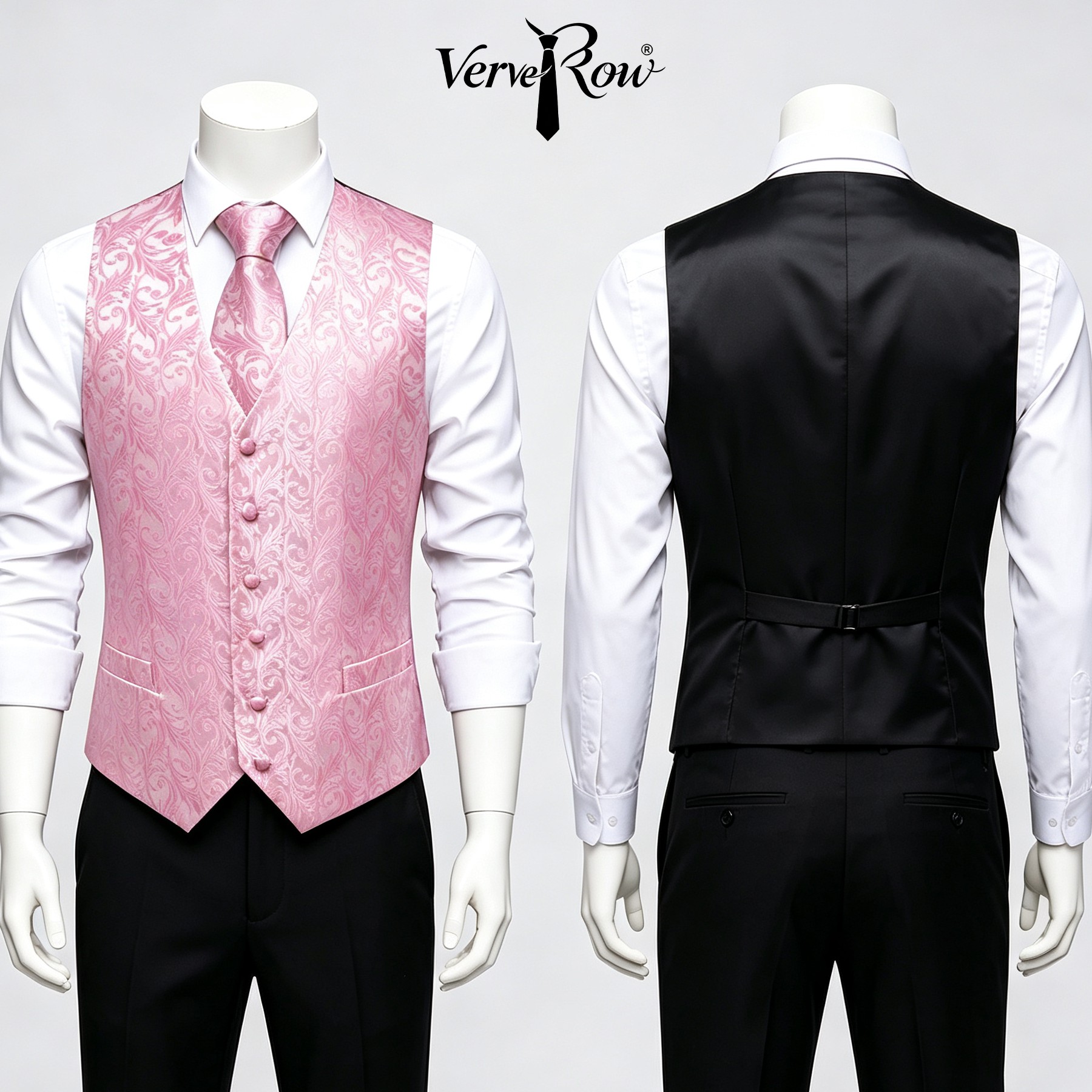 Men Formal Wear With Tie - Aksesori Setelan Tiga Potong Dasi Merah