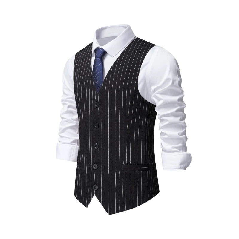 Rompi Jas Garis Merah Baru 202 - Men'S Formal Wear Waistcoat ulasan dan harga