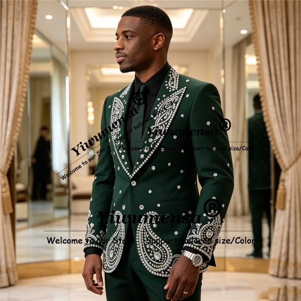 Setelan Ornamen Batu Perhiasan - Men'S Formal Wear Attire ulasan dan harga