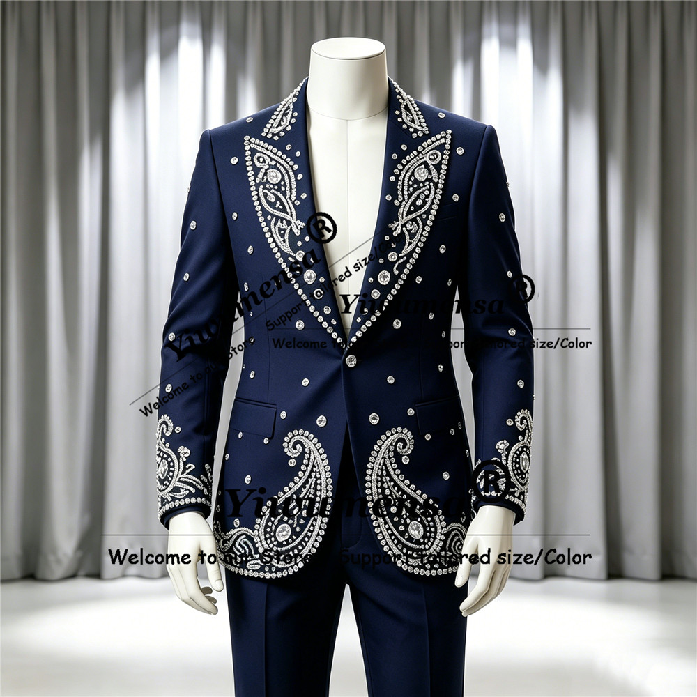 Setelan Ornamen Batu Perhiasan - Men'S Formal Wear Attire ulasan dan harga