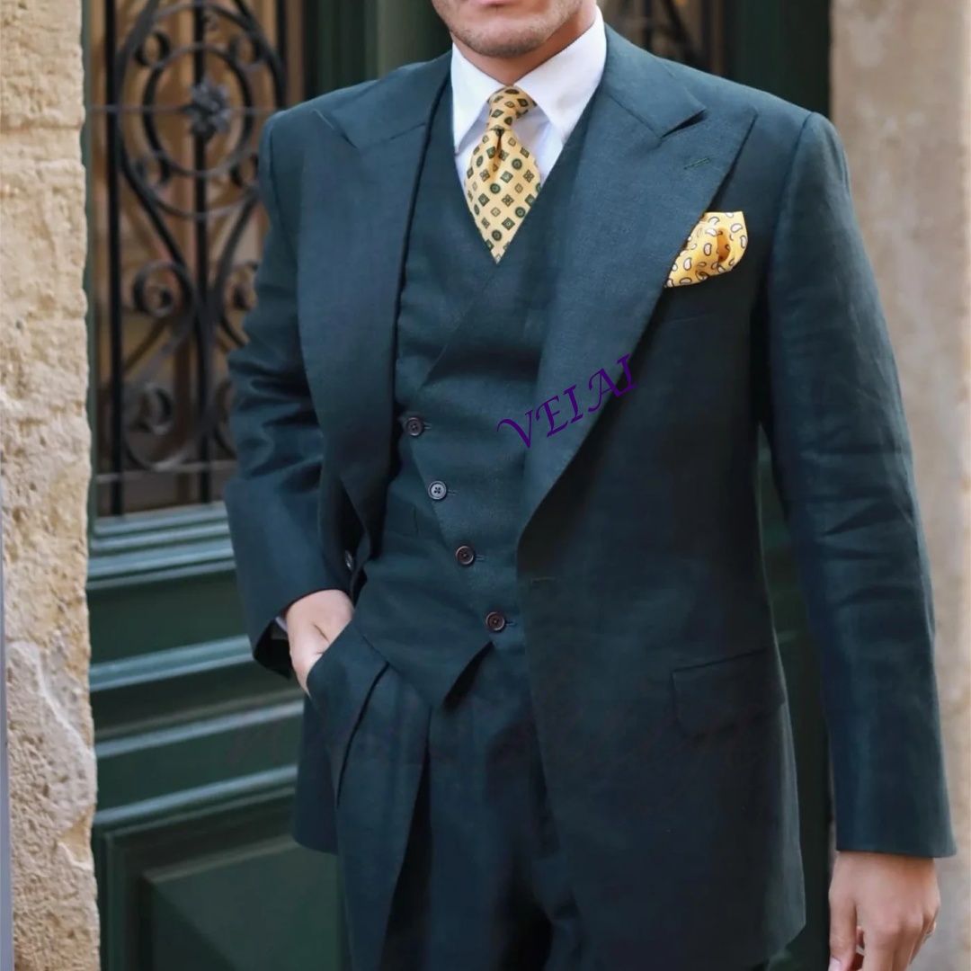 Setelan Tuxedo 3 Potong Slim F - Men'S Formal Wear Waistcoat ulasan dan harga