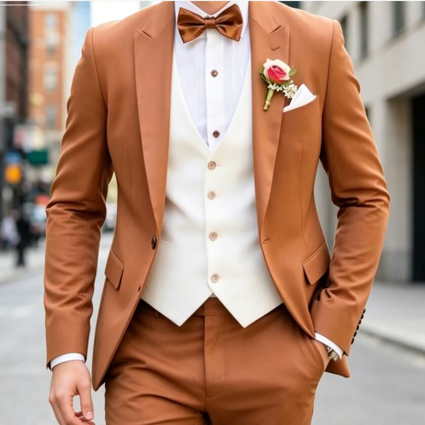 Setelan Jas Pria 3 Potong Klas - Men'S Formal Wear Waistcoat ulasan dan harga