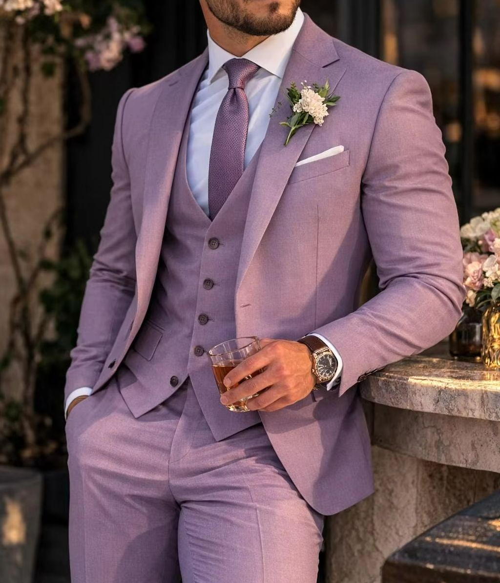 Setelan Pria 3 Potong Warna La - Men'S Formal Wear Waistcoat ulasan dan harga