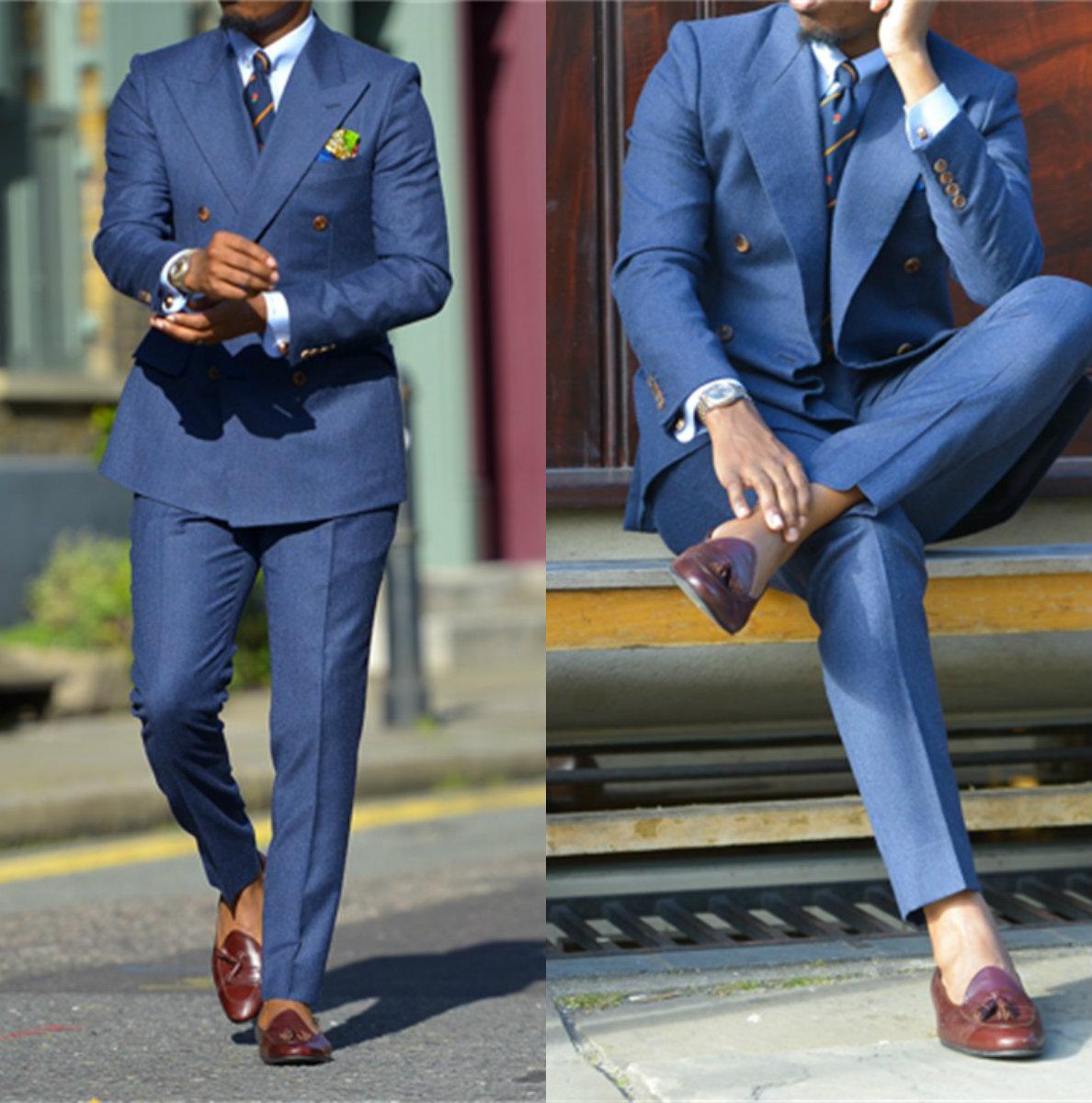 Jas Pria Formal Biru Gelap Dua - Men'S Formal Wear In Wedding ulasan dan harga