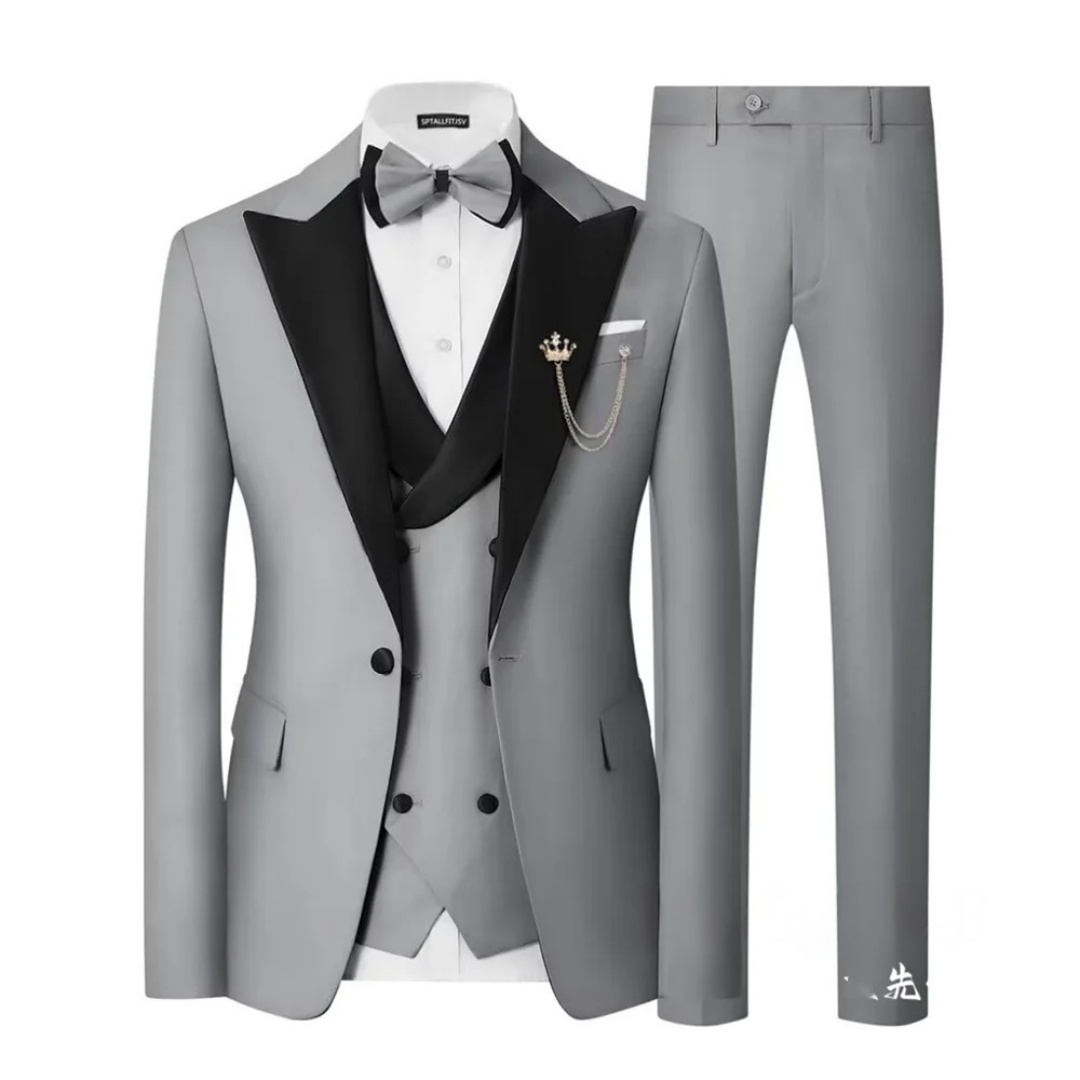 Setelan Jas Tuxedo Pria Slim F - Men Formal Wear For Dinner ulasan dan harga