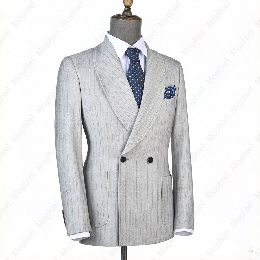 Jas Pria Mophiel Abu-Abu Muda  - Men Formal Wear Pants ulasan dan harga
