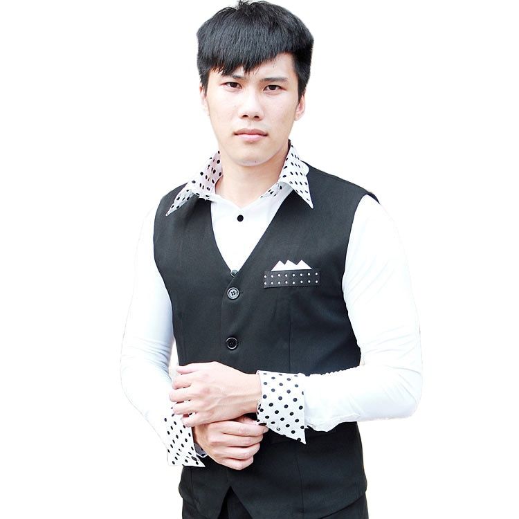 Pria Kinerja Hitam Latin Terpi - Men'S Formal Wear Waistcoat ulasan dan harga