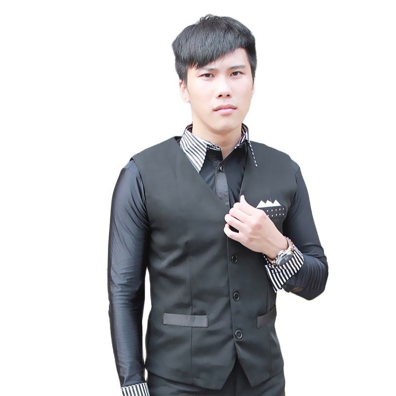 Pria Kinerja Hitam Latin Terpi - Men'S Formal Wear Waistcoat ulasan dan harga