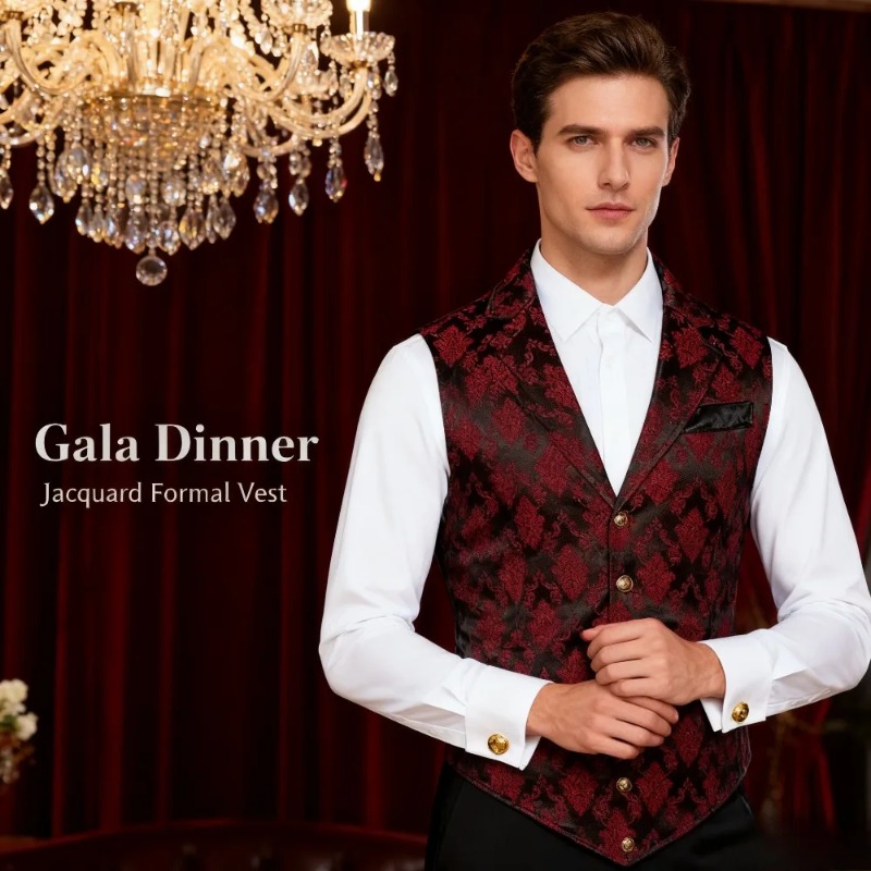Rompi Slim Fit Retro Inggris,  - Men'S Formal Wear Waistcoat ulasan dan harga