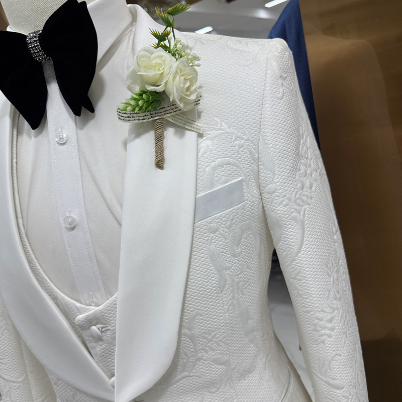 Setelan Jas Pria Putih 3 Poton - Men'S Formal Wear In Wedding ulasan dan harga