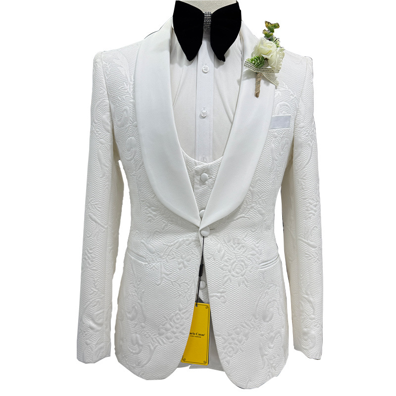 Setelan Jas Pria Putih 3 Poton - Men'S Formal Wear In Wedding ulasan dan harga