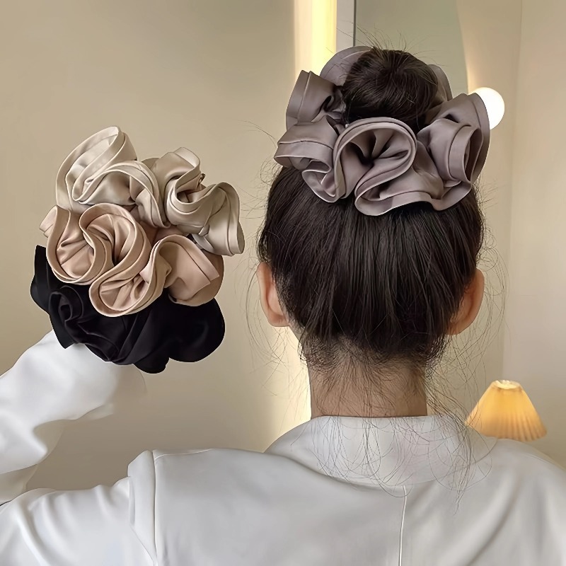 Scrunchie Satin Korea, Ikat Ra - Satin Bow Tie ulasan dan harga