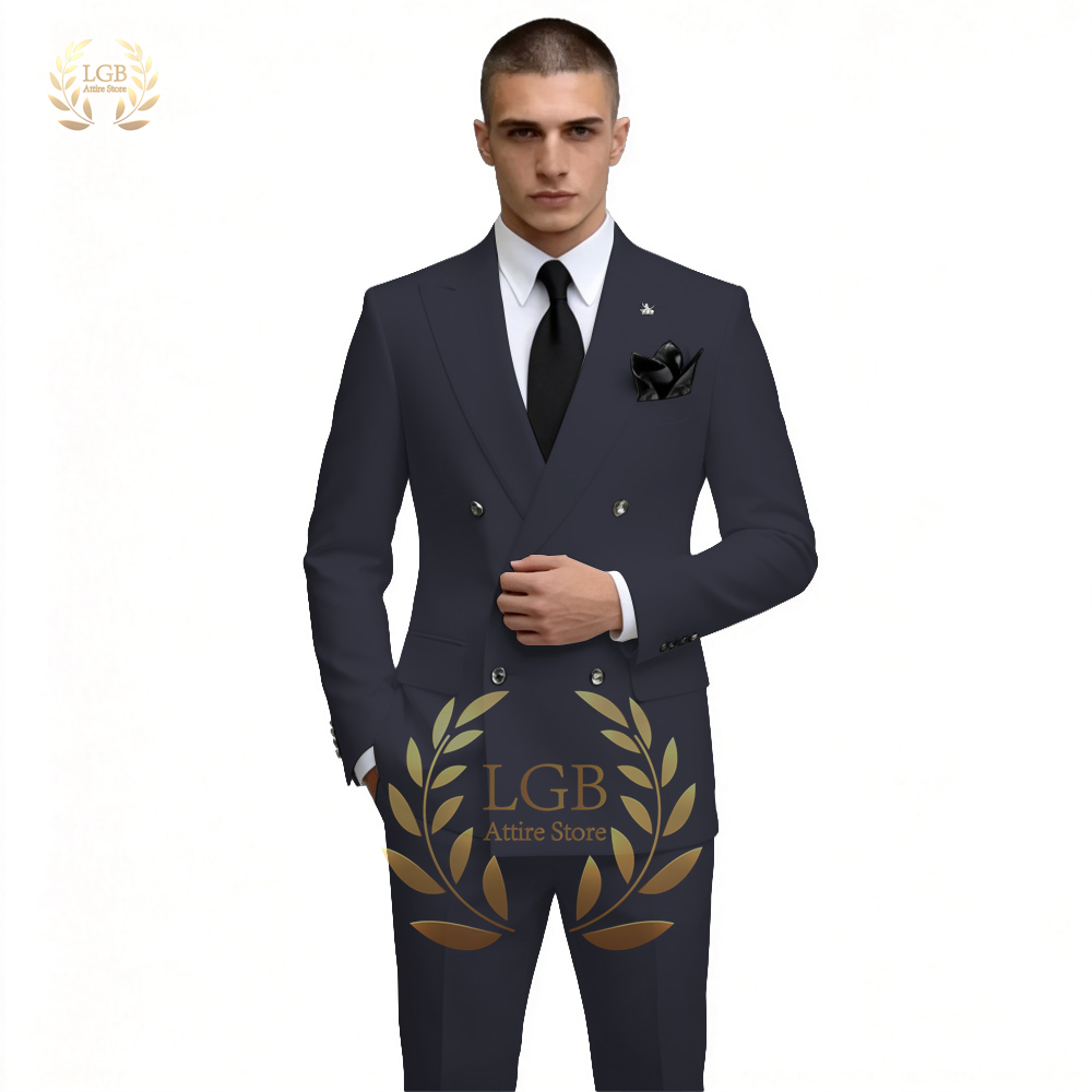 Setelan Jas Pria Putih Double  - Men Formal Wear For Dinner ulasan dan harga