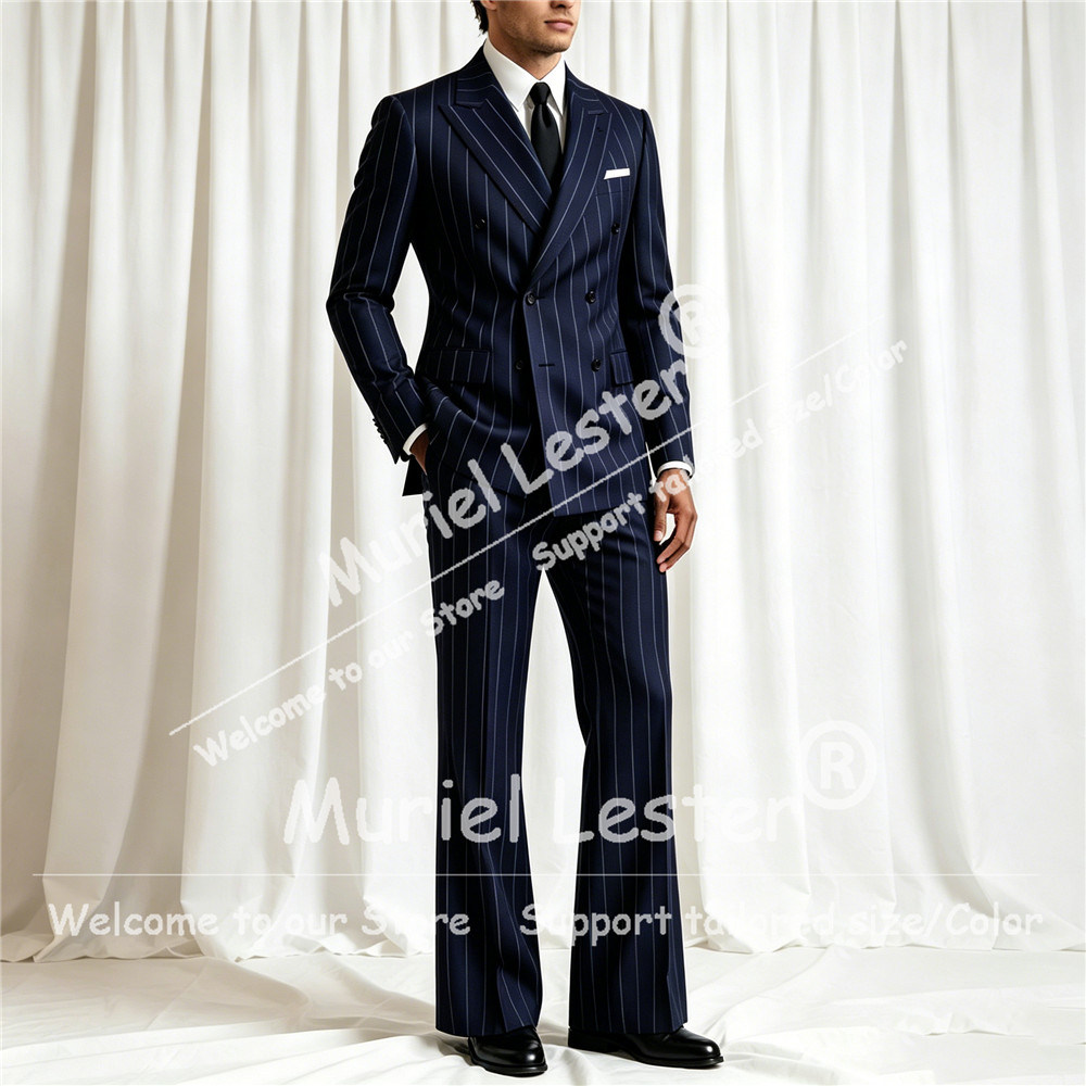 Setelan Jas Pria Bergaris Eleg - Men Formal Wear Pants ulasan dan harga