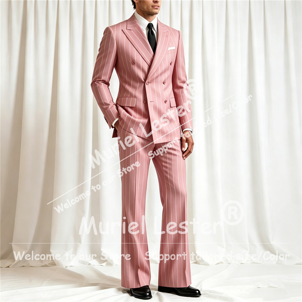 Setelan Jas Pria Bergaris Eleg - Men Formal Wear Pants ulasan dan harga