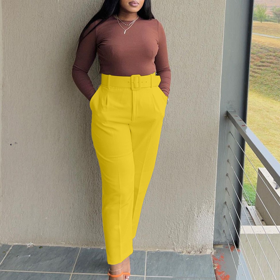 Celana Wanita Pinggang Tinggi  - Dress Pant Flat Front ulasan dan harga