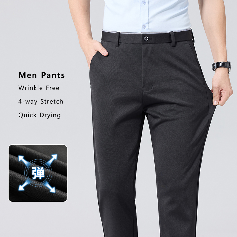 Celana Pria Musim Panas Kasual - Dress Pant Flat Front ulasan dan harga